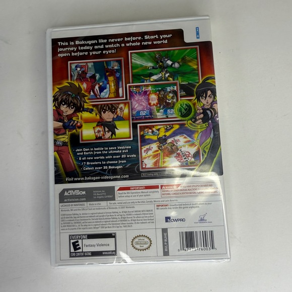 Bakugan Battle‎ Brawlers Nintendo Wii Game Activision Complete Sealed - Picture 2 of 5